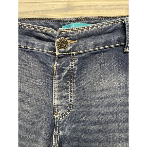 Soft and Sassy by Ariya Womens Plus Size Mid-Rise Blue Denim Skinny Jeans 24 - Picture 2 of 11
